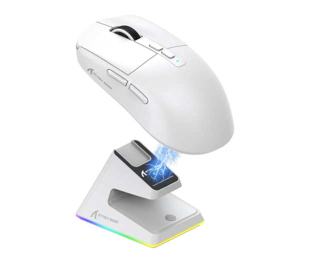 Attack Shark X6 Superlight PAW3395 Kailh biała ze stacją ładującą 6972792470177 - 1349818 - zdjęcie 2